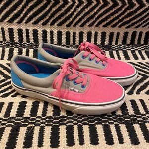 Vans Pink and Blue Authentic Sneakers